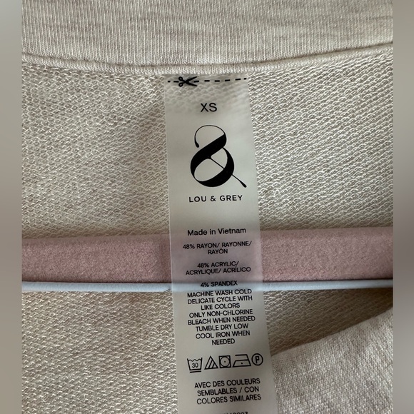 Lou & Grey Signaturesoft Split Neck Pocket Dress in Light Oak Heather New! - Picture 7 of 9